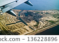 view from the sky of the reclaimed island landscape 136228896