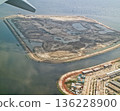 view from the sky of the reclaimed island landscape 136228900