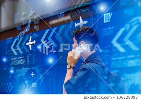 A future businessman checking information. Photo courtesy of Kansai International Airport (KIX). 136229098
