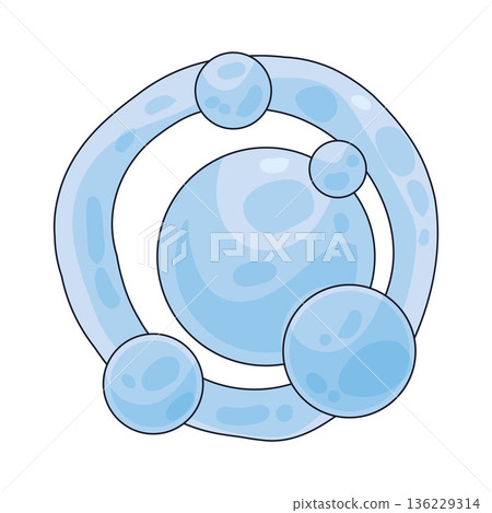 Illustration of bubble orbit Illustration of bubble orbit 136229314