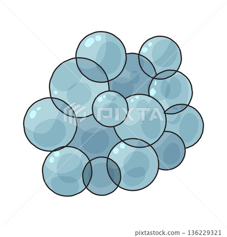 Illustration of bubble cluster 136229321