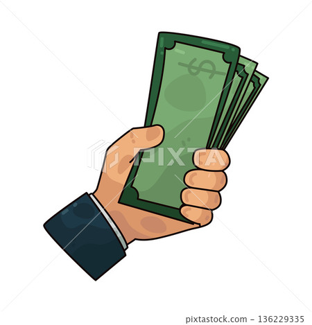 Illustration of Cash Illustration of Cash 136229335