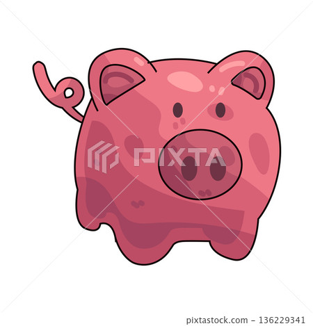 Illustration of piggy bank Illustration of piggy bank 136229341