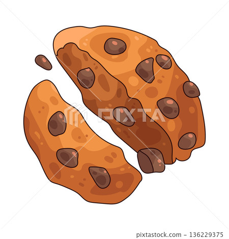 Illustration of cookie Illustration of cookie 136229375