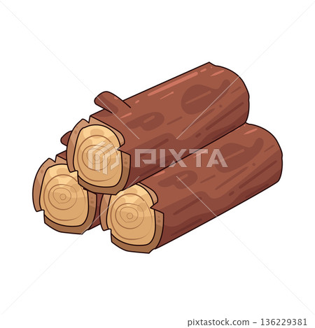 Illustration of Firewood Illustration of Firewood 136229381