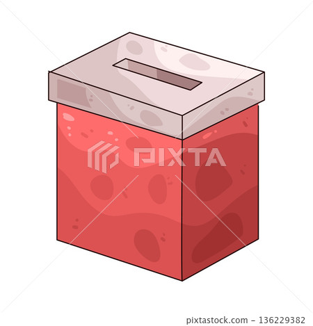 Illustration of charity box Illustration of charity box 136229382