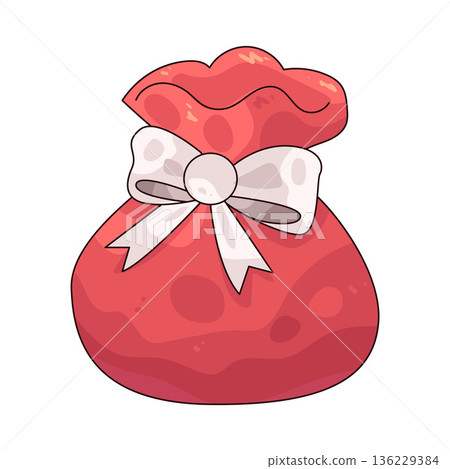 Illustration of gift sack Illustration of gift sack 136229384