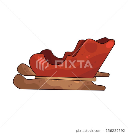 Illustration of sleigh Illustration of sleigh 136229392