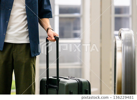 A man pulls a suitcase. Photo courtesy of Kansai International Airport (KIX) A man pulls a suitcase. Photo courtesy of Kansai International Airport (KIX) 136229481