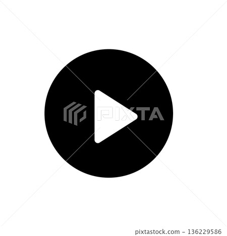 圓形播放按鈕圖標 136229586