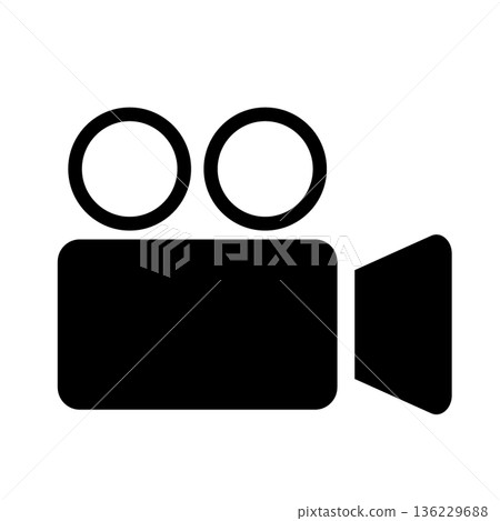 數位攝影機圖標，圓角 136229688