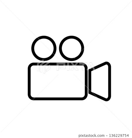 Video camera icon outline 136229754