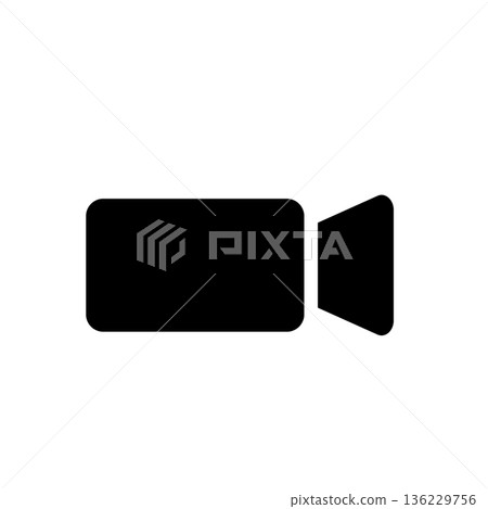 視訊攝影機圖示已填充 136229756