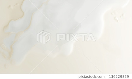 [White blends into silence] Abstract art background with milky nuanced colors | Natural and sophisticated design 136229829
