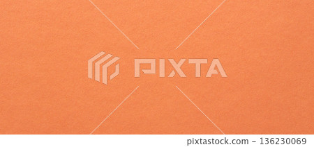 Coral Orange Paper Texture Background with Natural Grain Pattern Copy Space Design Element 136230069