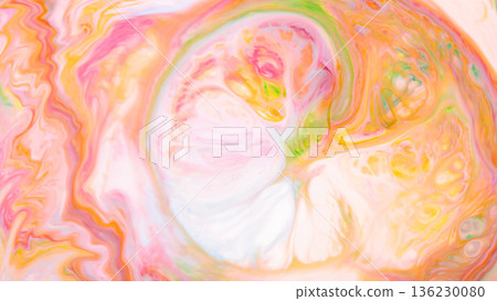 Soft Pastel Pink Orange Yellow Marble Swirl Abstract Watercolor Background Fluid Art Soft Pastel Pink Orange Yellow Marble Swirl Abstract Watercolor Background Fluid Art 136230080