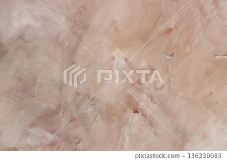 Beige Tan Concrete Wall Texture Background with Weathered Rough Surface Pattern Copy Space 136230083