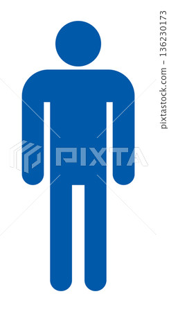 Toilet sign male pictogram icon Toilet sign male pictogram icon 136230173