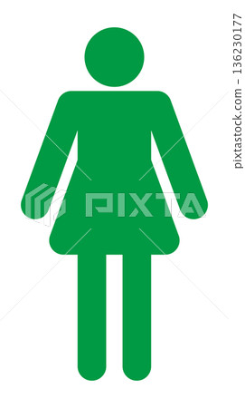 Toilet sign female pictogram icon 136230177