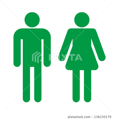 廁所標誌男女通用圖標 136230179