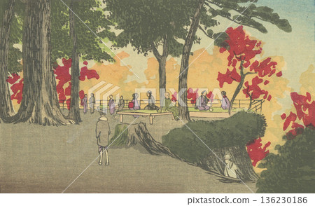 明治時期的東京：井上康二（1864-1889）的《瀧之川秋葉》 136230186