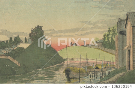 明治時期的東京：井上靖二（1864-1889）的《神田河駿河台》 136230194