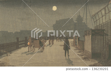 明治時代的東京:井上靖二(1864-1889)的《夜橋之夜》 明治時代的東京:井上靖二(1864-1889)的《夜橋之夜》 136230201