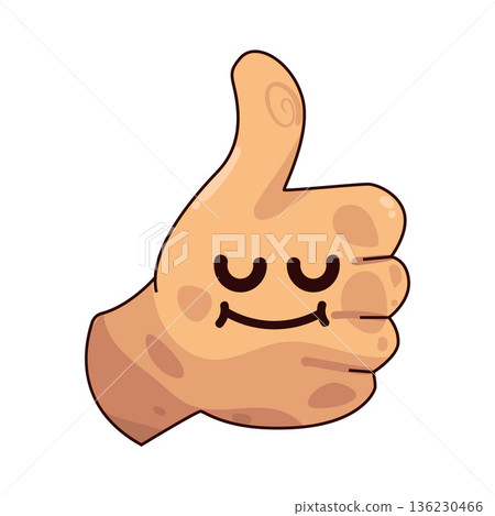 Illustration of Joy Thumbs Up Illustration of Joy Thumbs Up 136230466