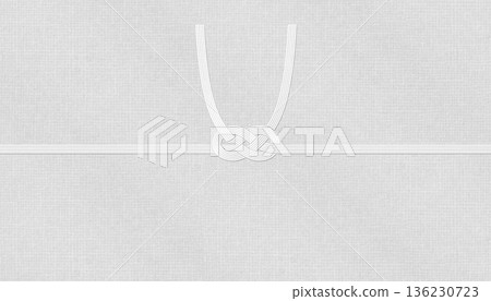 時尚現代的日本紙和用於神道儀式的「淡路結」雙層白色水引繩 時尚現代的日本紙和用於神道儀式的「淡路結」雙層白色水引繩 136230723