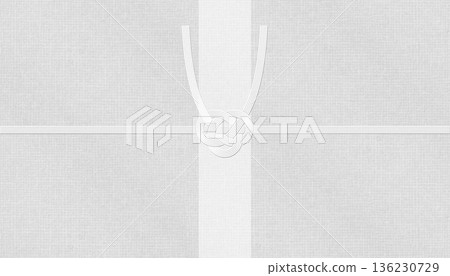 時尚現代的日本紙和用於神道儀式的「淡路結」雙層白色水引繩 136230729