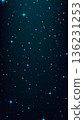 Blue and golden sparkling night sky with glowing stars and magical stardust for celestial cosmic background 136231253