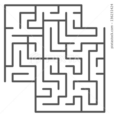 Maze puzzle template. Find path kid game 136231424