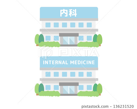 Internal medicine building illustration Internal medicine building illustration 136231520