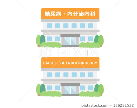 Diabetes and Endocrinology Department Building Illustration Diabetes and Endocrinology Department Building Illustration 136231538