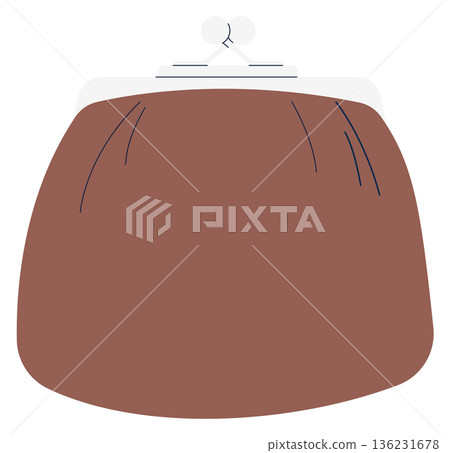 Wallet color icon. Purse symbol. Money bag Wallet color icon. Purse symbol. Money bag 136231678