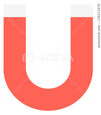 Magnet force color icon. Physics power symbol 136231679