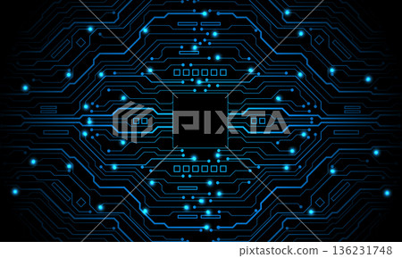 Abstract blue circuit board technology connected lines electronics elements computer motherboard chip processor semiconductor digital background vector Abstract blue circuit board technology connected lines electronics elements computer motherboard chip processor semiconductor digital background vector 136231748