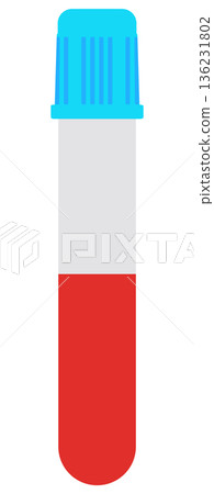 Blood Sample in Test Tube with Blue Cap Isolated Blood Sample in Test Tube with Blue Cap Isolated 136231802