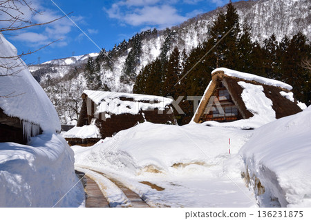 冬季,富山縣五箇山市,菅沼合掌村 冬季,富山縣五箇山市,菅沼合掌村 136231875