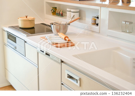 Residential image: Newly built house, facing kitchen Residential image: Newly built house, facing kitchen 136232404