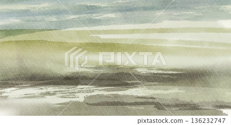 Abstract Watercolor in Soft Pastel Tones vector Abstract Watercolor in Soft Pastel Tones vector 136232747