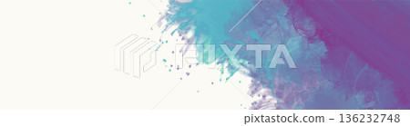 Turquoise and purple paint splash banner vector Turquoise and purple paint splash banner vector 136232748
