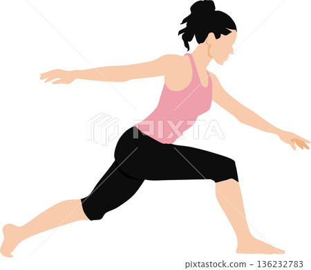 成功節食的女人的插圖 136232783