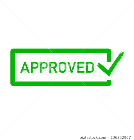 Approved vector check mark buttons 136232967