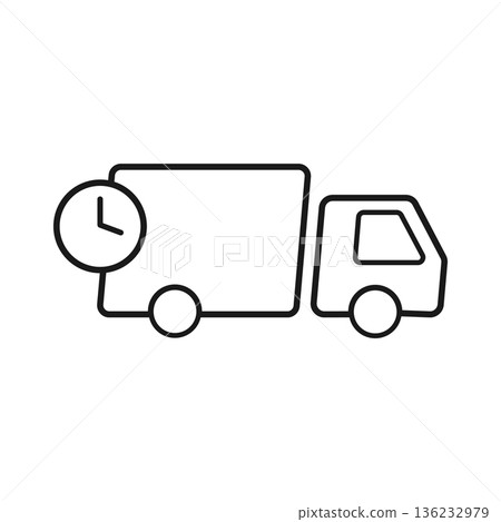 Delivery Truck icon on white background. Vector illustration. Delivery Truck icon on white background. Vector illustration. 136232979