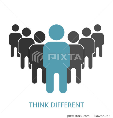 People icons, think different sign. Vector illustration People icons, think different sign. Vector illustration 136233068