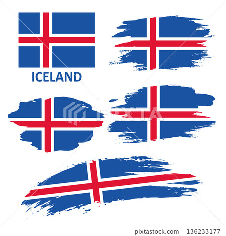 Set of flags of Iceland 136233177