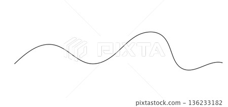 Wavy curvy line doodle illustration, decorative abstract design vector element Wavy curvy line doodle illustration, decorative abstract design vector element 136233182