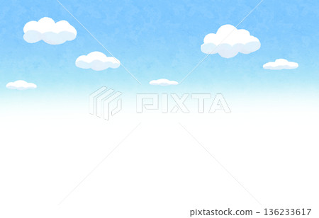 簡單的藍天白雲背景素材 136233617