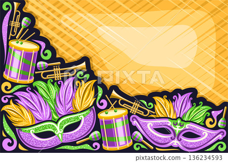 Vector greeting card for Brazil Carnival Vector greeting card for Brazil Carnival 136234593